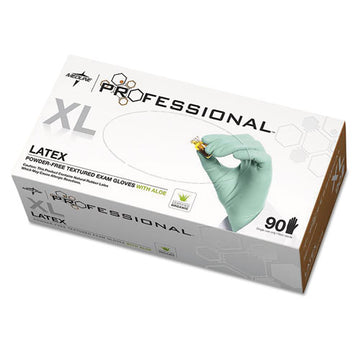 Medline Professional Latex Exam Gloves With Aloe, X-large, Green, 90-box freeshipping - TVN Wholesale